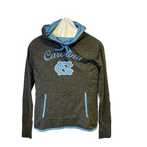 Colosseum UNC Tar Heels Hoodie Men’s L Gray Blue NCAA Thumbhole Sweatshirt